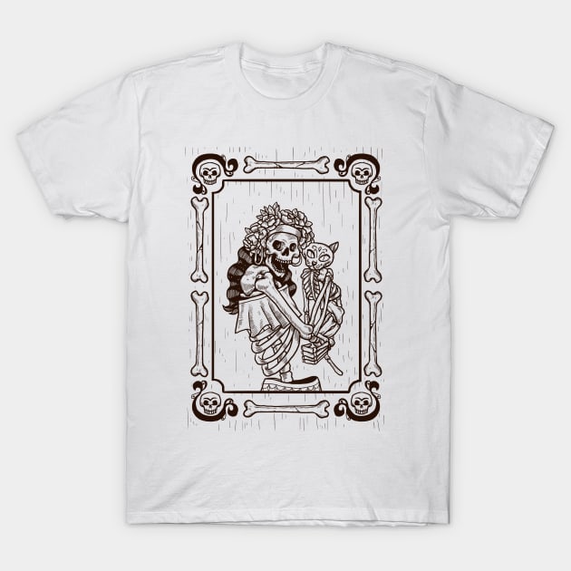 Dia De Los Muertos Cat Lady T-Shirt by MCAL Tees